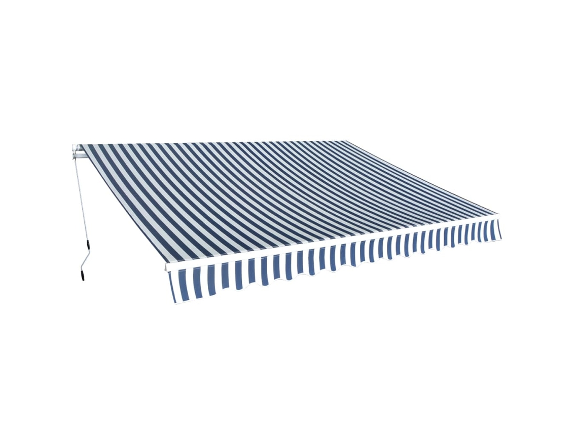 Toldo manual doble 350 cm azul/blanco Dkd Home Decor