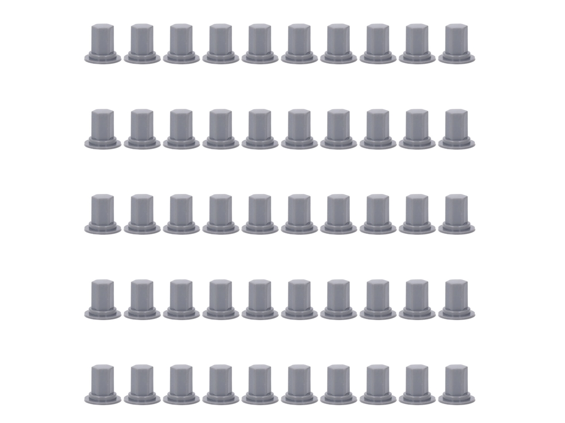 50 Tapas Protectoras De Silicona Impermeables Y A Prueba De Polvo Para Tornillos Hexagonales M12 De 33 Mm.
