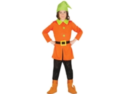 Disfraz de Niño DISFRAZZES Enanito De Cuento Naranja Y Verde (Talla: 5 a 6 años)