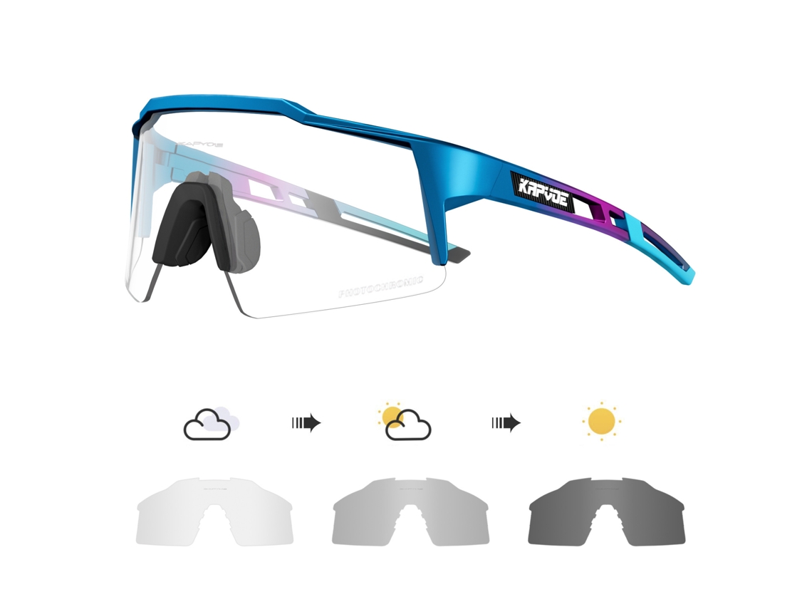 Gafas de ciclismo MDUG con cuatro lentes para viento y carretera.