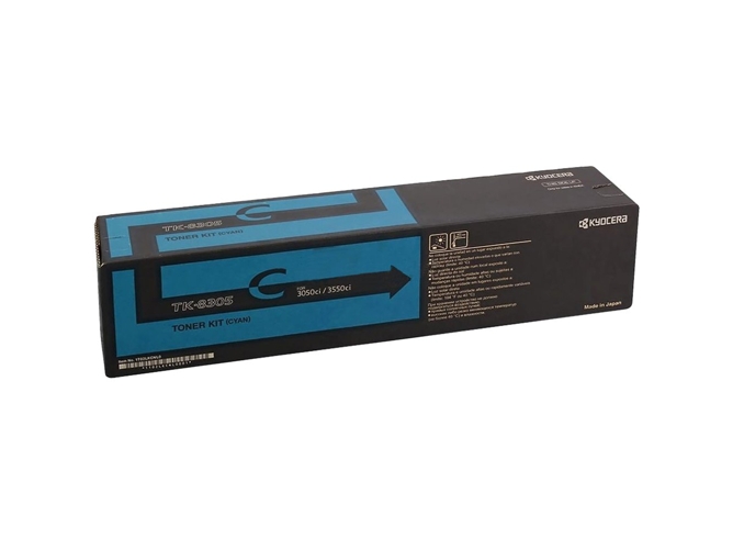 Cartucho de Tóner Original KYOCERA TK-8305C Cian para TASKalfa 3050ci, 3051ci, 3501i, 3550ci, 3551ci