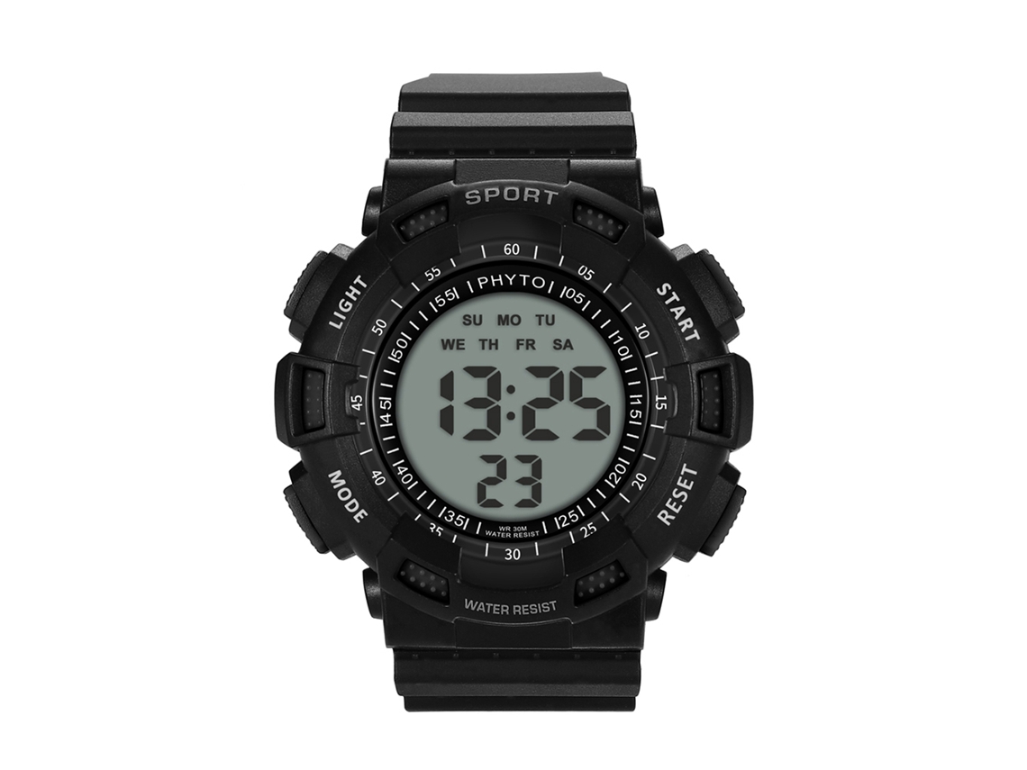 Reloj Electrónico Deportivo Simple Al Aire Libre Para Hombre Pantalla Digital Regalo Negro