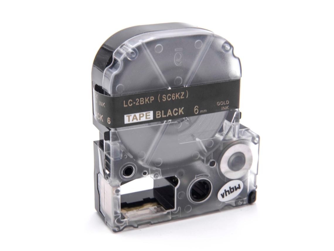 Cartucho de cinta Epson LC-2BKP de 6 mm - Dorado sobre negro