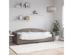 Sofá Cama Con Colchón Tela Gris Taupe 80x200 Cm