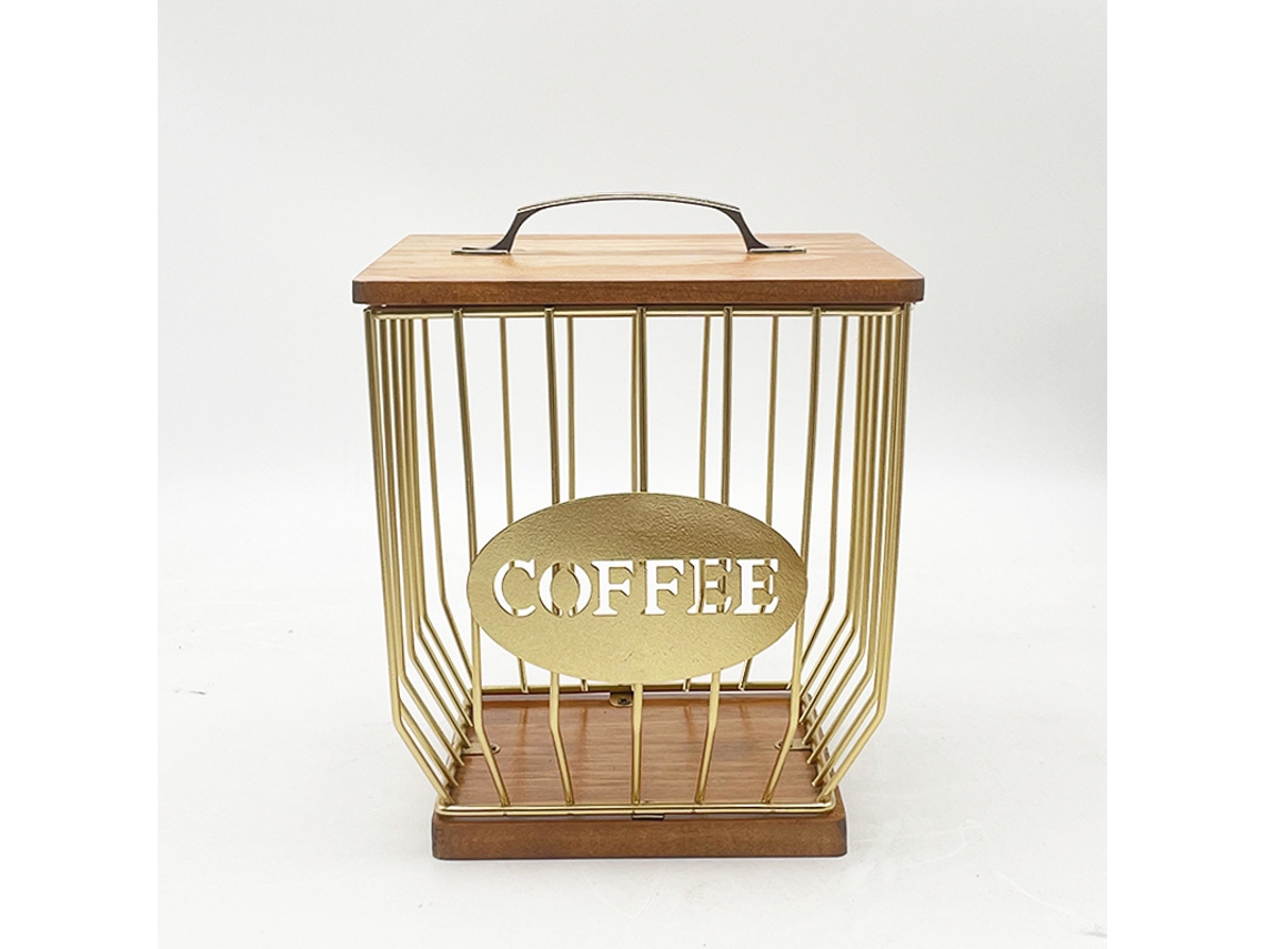 Suporte Para Cápsulas De Café Digitallab Cuadrado, Gran Capacidad (oro)