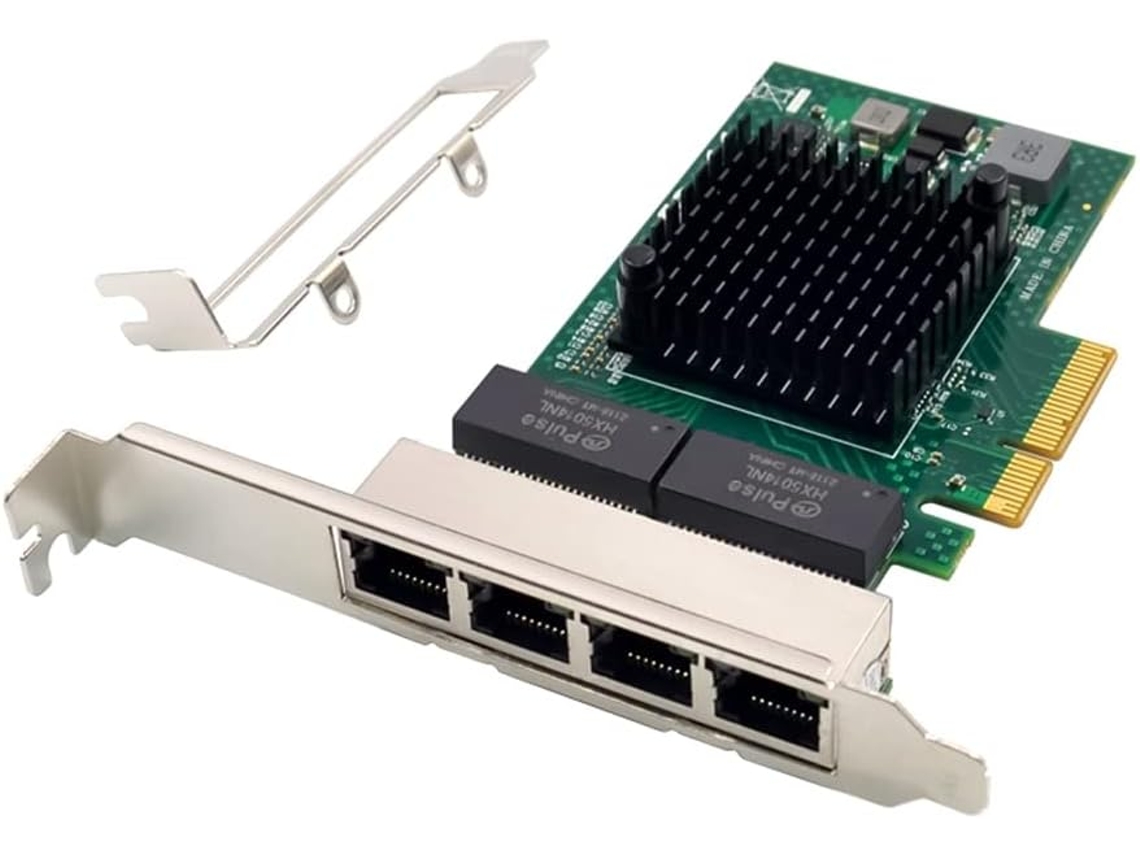 Tarjeta De Red Para Servidor Pci-e X4 Bcm5719, Adaptador Gigabit Ethernet Rj45 De 4 Puertos