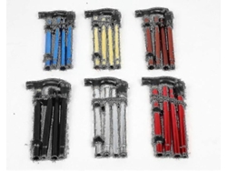 Bastón ajustable de aleación de aluminio de color sólido para senderismo y acampada - Duradero