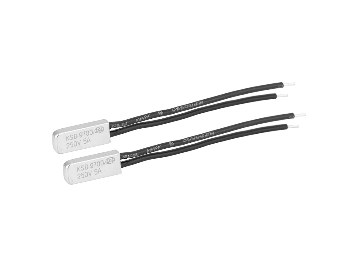 2 Piezas De Termostato Ksd9700 Llave De Control De Temperatura Cerrada Normalmente 130℃ Protector Térmico