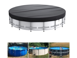 Cubierta de piscina desmontable para una piscina inflable redonda de 15 pies MAOYI