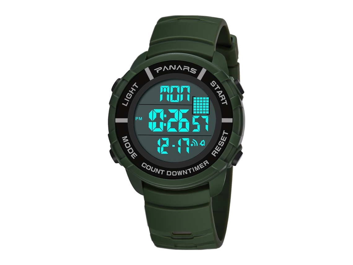 Reloj Electrónico Deportivo Para Hombre Panar, Resistente Al Agua Hasta 50 M, Luminoso.