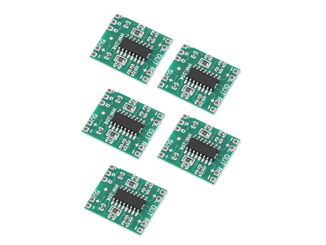 Veloriskku-5 Peças Módulo Amplificador De Áudio Digital Pam8403 3w+3w Canal Duplo 2.5v-5.5v Pequeno Super