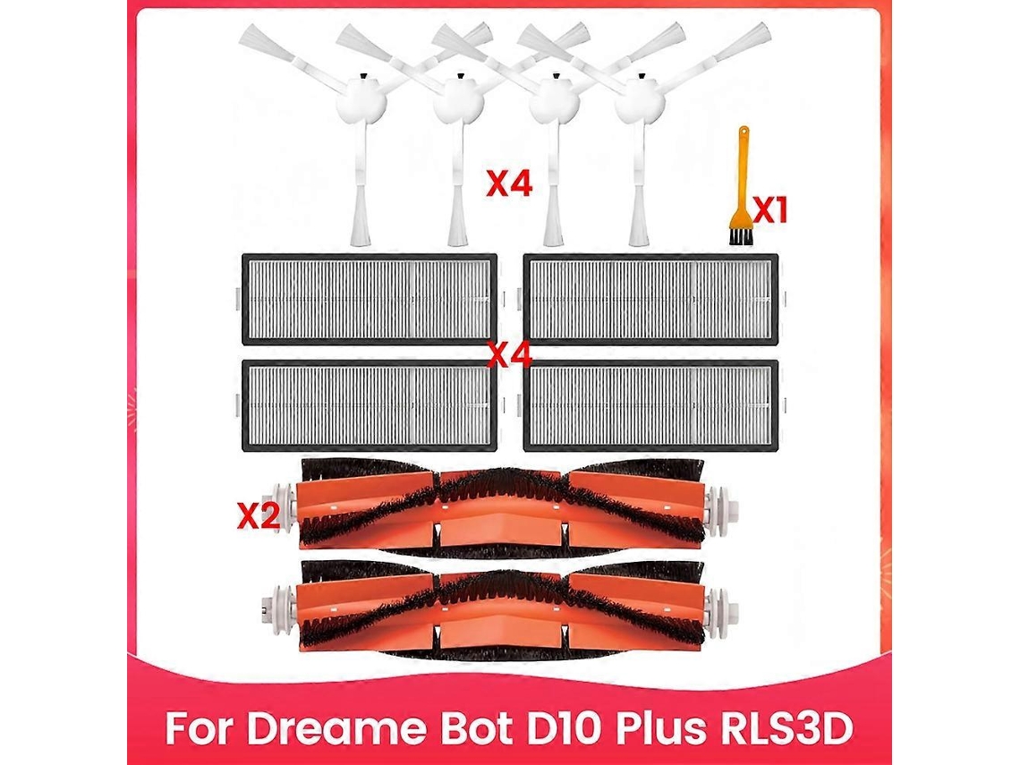 Accessories Kit For Bot D10 Plus Rls3d Robot Vacuum Main Side Brush Hepa Filter Replacement Spare P