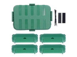 5 Unidades De Fundas De Seguridad Impermeables Ip54 Para Cables De Extensión De Exterior, Color Verde.