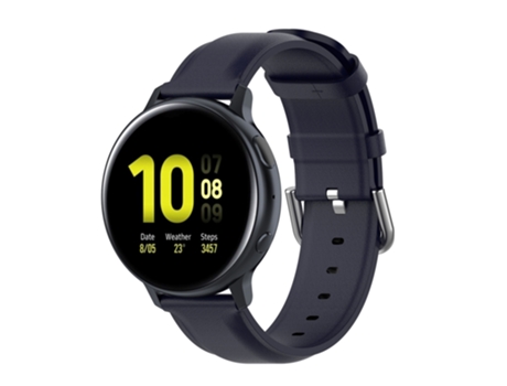 Correa de reloj inteligente para Galaxy Watch Active3 / Galaxy Watch 3 41 mm 20 mm Correa de cuero universal (azul marino)
