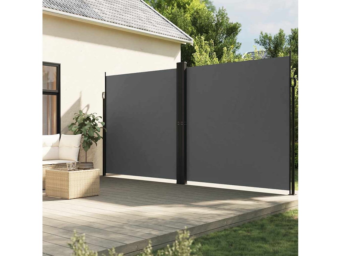 Toldo lateral retráctil 220x600 cm antracita Dkd Home Decor