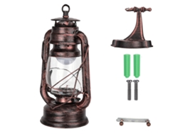 Yncm2026-lámpara De Pared Retro De Hierro Antiguo 111-240v, Aplique De Luz Bronce Rojo Para Café Bar Pasillo