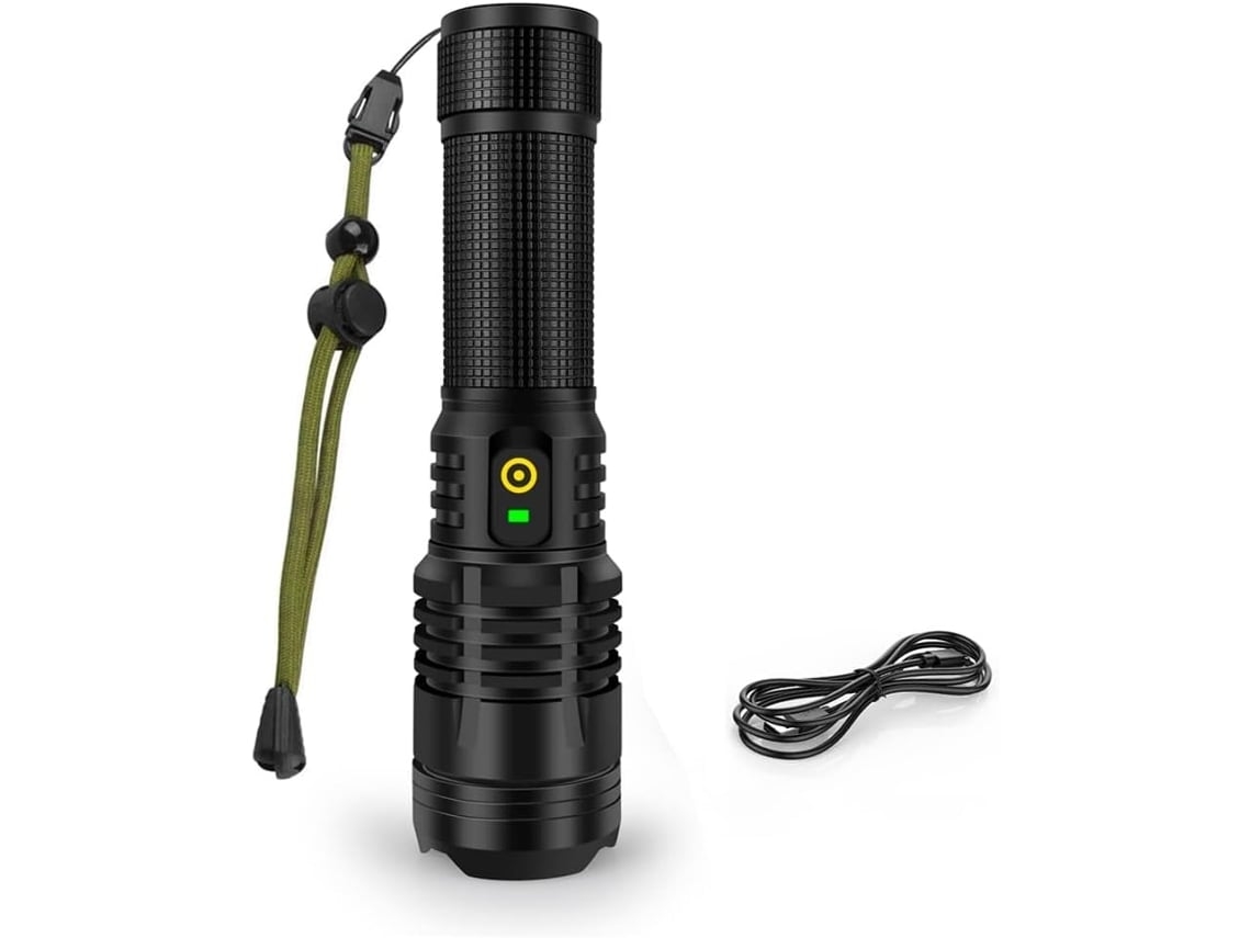 Linterna LED recargable superbrillante con 7 modos y alto rendimiento de lúmenes. Potente linterna táctica para camping y emergencias. Pre Yunzii