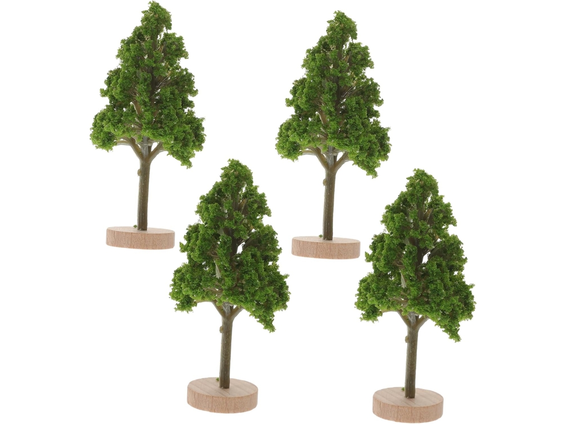 4 Piezas De Árboles De Calle Simulados Pequeños - Modelo De Paisaje Mini Árbol Falso