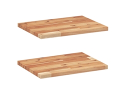 Conjunto 2 Estante Flotante VIDAXL Marrón Madera de acacia