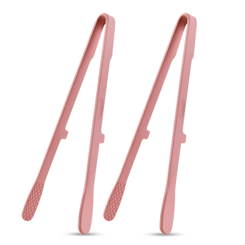 (rosa, 2 Unidades) Pinzas De Silicona Para Barbacoa, Pinzas Antiadherentes Para Alimentos, Un Elemento Esencial En La Cocina.