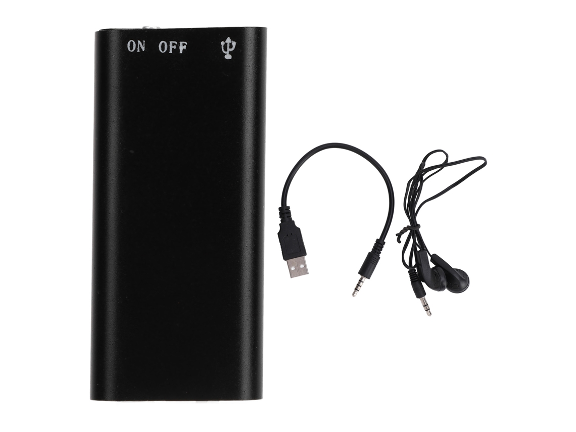 Grabadora De Voz Digital Mini Grabadora De Audio Con Activación Por Voz Guarda Al Apagar Reproducción Mp3 16g