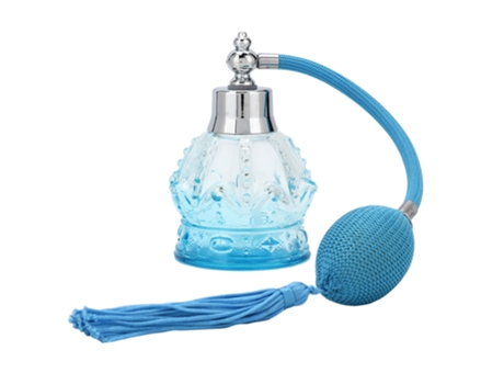 Rociador recargable vacío de cristal de la botella de perfume del bulbo de la botella de perfume 80ml, botella azul del faro JEIIBRZUI