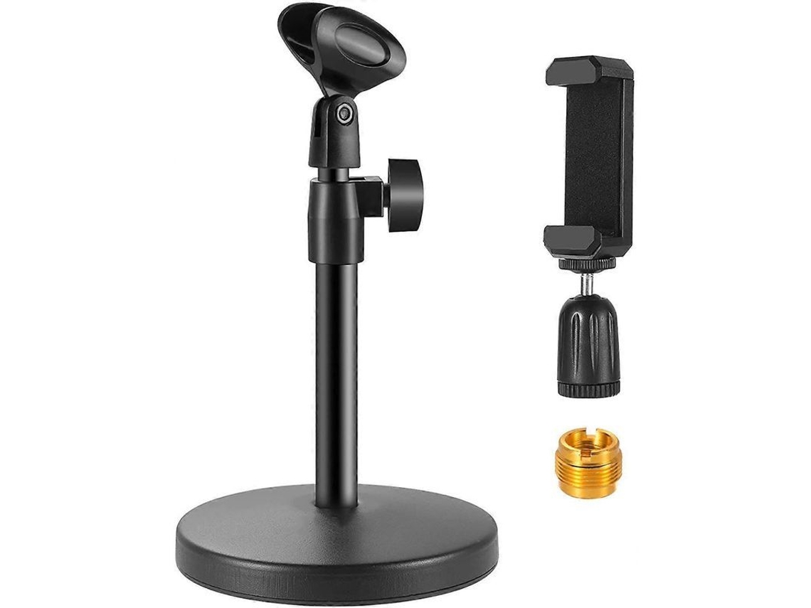 Soporte De Micrófono De Escritorio Ajustable, De 25 A 37 Cm, De Metal Resistente, Fácil De Transportar Para Podcasting, Transmisiones En Vivo Y Grabación.