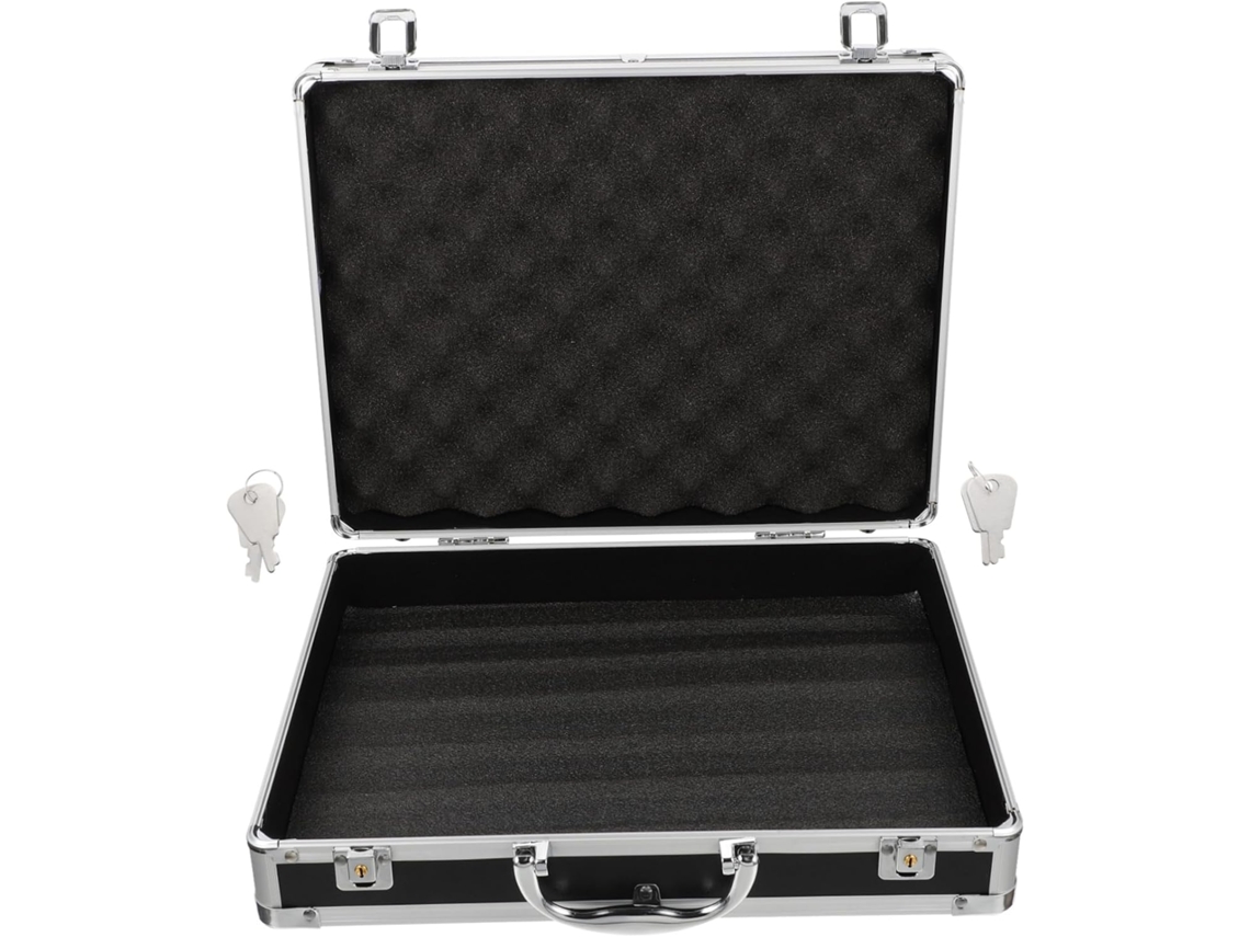 Estuche de transporte de aleación de aluminio, caja de herramientas portátil, par de estuches de almacenamiento Gokoco