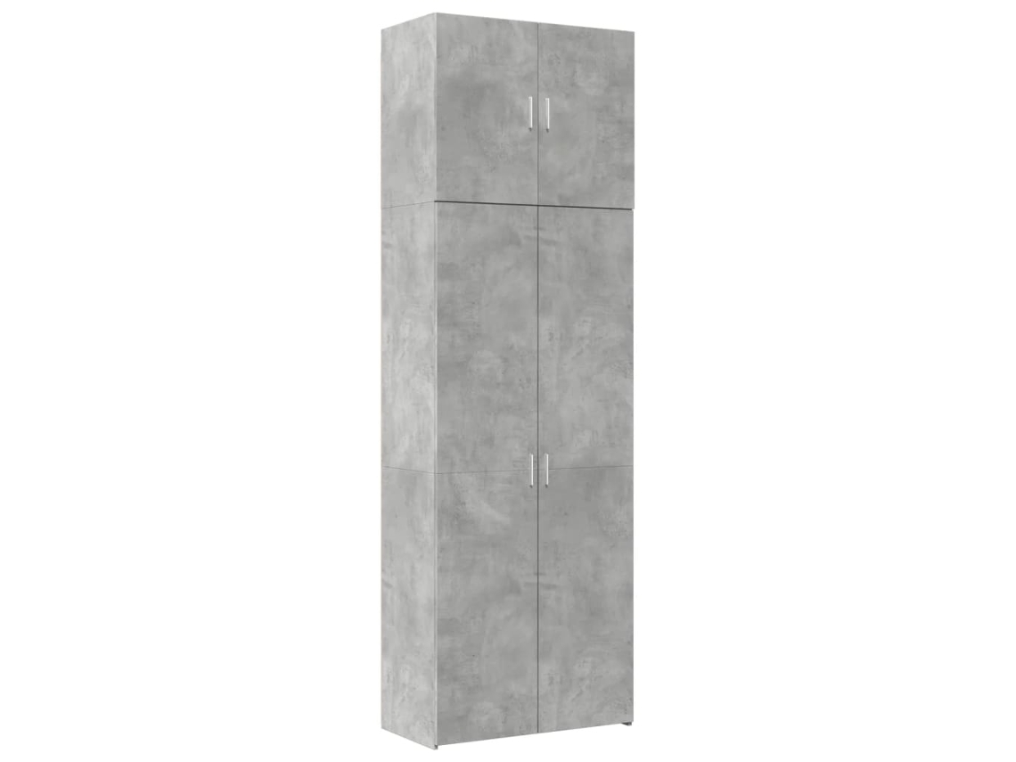 Maison Exclusive - Aparador Alto Madera De Ingeniería Gris Hormigón 80x42,5x249 Cm
