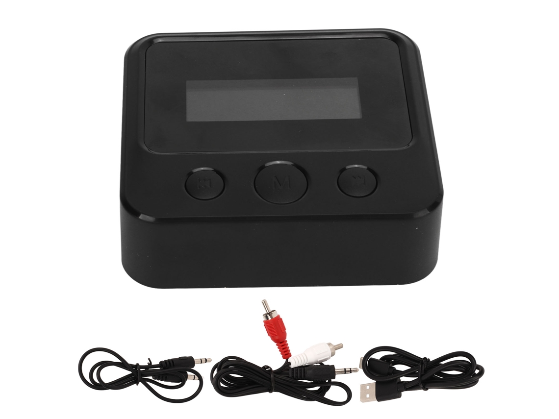 2026-receptor Y Transmisor Bluetooth 5.0 Adaptador Estéreo Inalámbrico Con Pantalla Clara 3.5mm Para Auriculares Y Altavoces