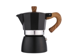 Cafetera octogonal de aluminio para café tostado Eifson (150 ml, negra)