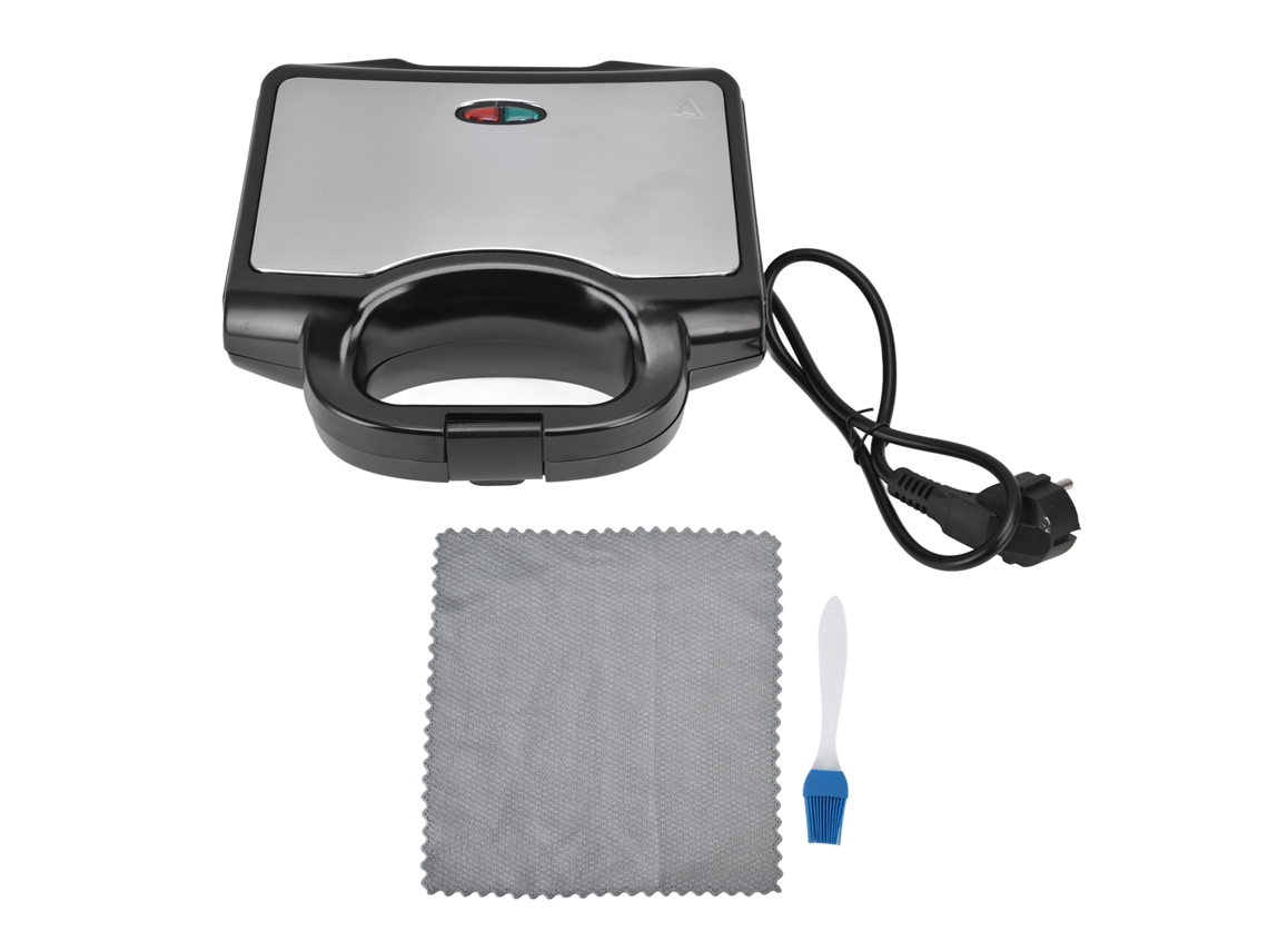 Sandwichera de doble cara para panini, 750 W, parrilla para carne, máquina de desayuno con enchufe europeo de 220 V y 240 V