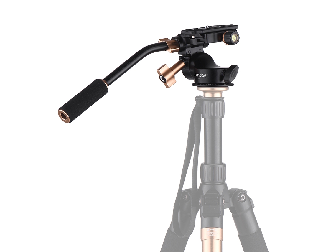 2026-cabezal Fluido Andoer Q08s Para Trípode Monopod, Cámara Dslr Ildc, Carga Máx. 6kg, Aluminio, Tornillo 1/4"