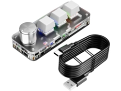 Mini Teclado Mecánico De 3 Botones Con Programación De Macros Personalizadas Para Juegos, Bluetooth, Color Blanco.