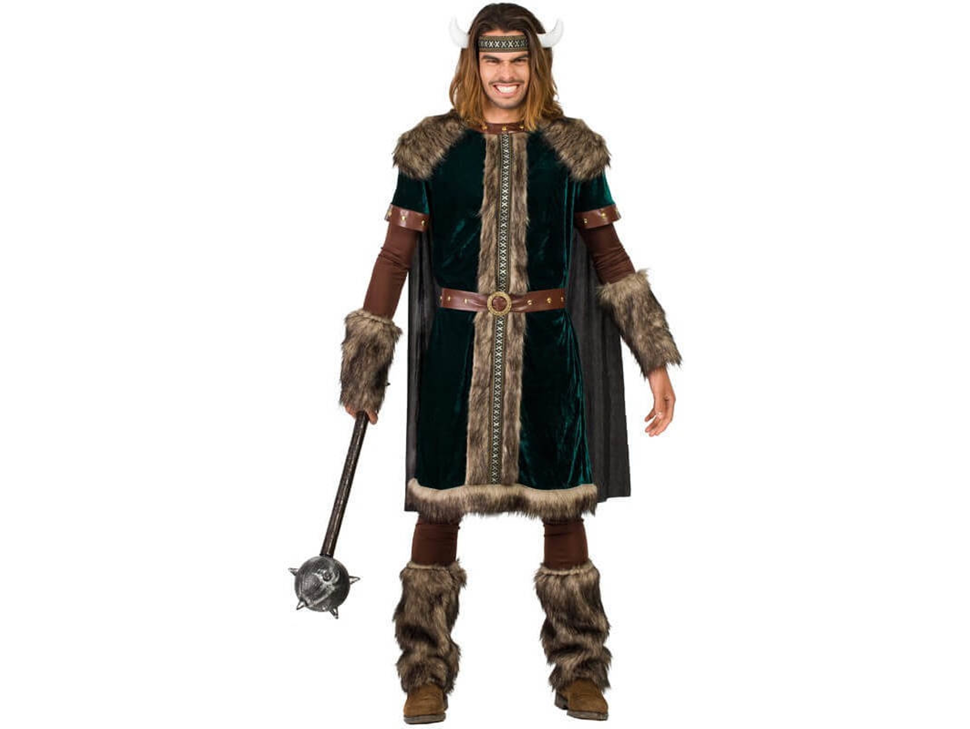 Disfraz de Hombre DISFRAZZES Vikingo Verde (Talla: S)
