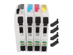 Cartuchos De Tinta Compatible Com Chip Permanente 4 Cores Lc110 Para Impressora Inkjet