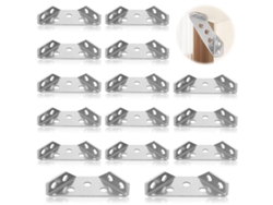 Soporte triangular de acero inoxidable, 20 piezas de soportes angulares triangulares, placa de reparación de muebles de acero inoxidable para gabinete