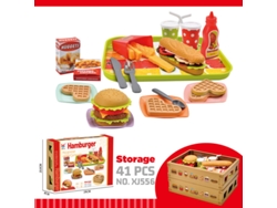 Juguetes de picnic para niños de Digitallab (canasta de picnic con forma de hamburguesa, paquete de 41)
