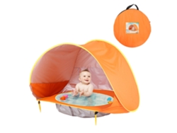 Barraca Chrui Bebé Playa Con Piscina Pop Up (naranja)