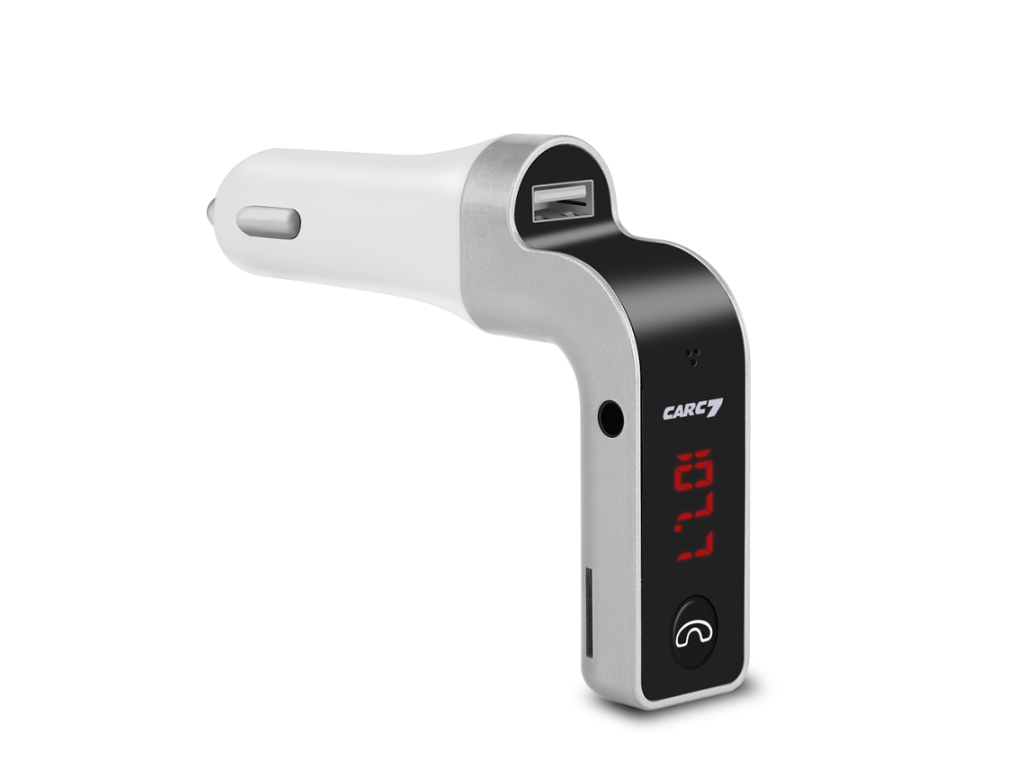 Cargador de coche Bluetooth EOOCOO, transmisión FM, conexión Bluetooth.