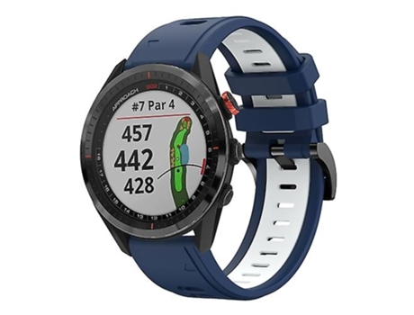 Correa Smartwatch Para Garmin Approach S62 22Mm Azul Medianoche - Blanco VENISYMLIS