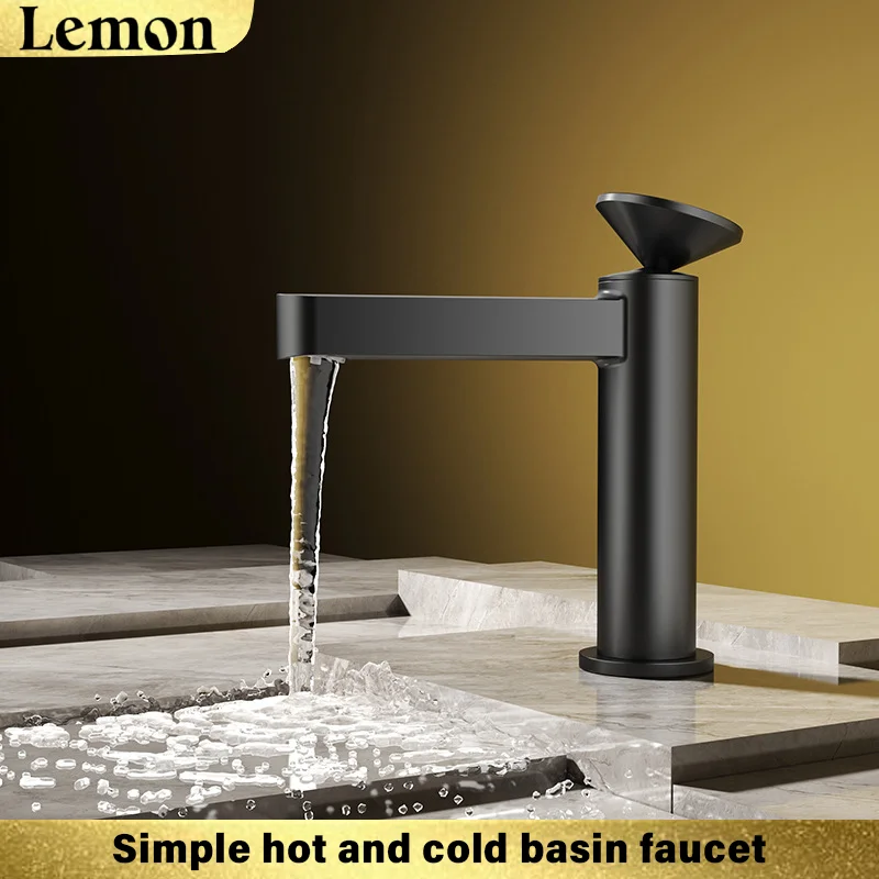 Grifo De Lavabo De Baño Doméstico (acero Inoxidable Gris Plomo) Para Agua Fría Y Caliente.