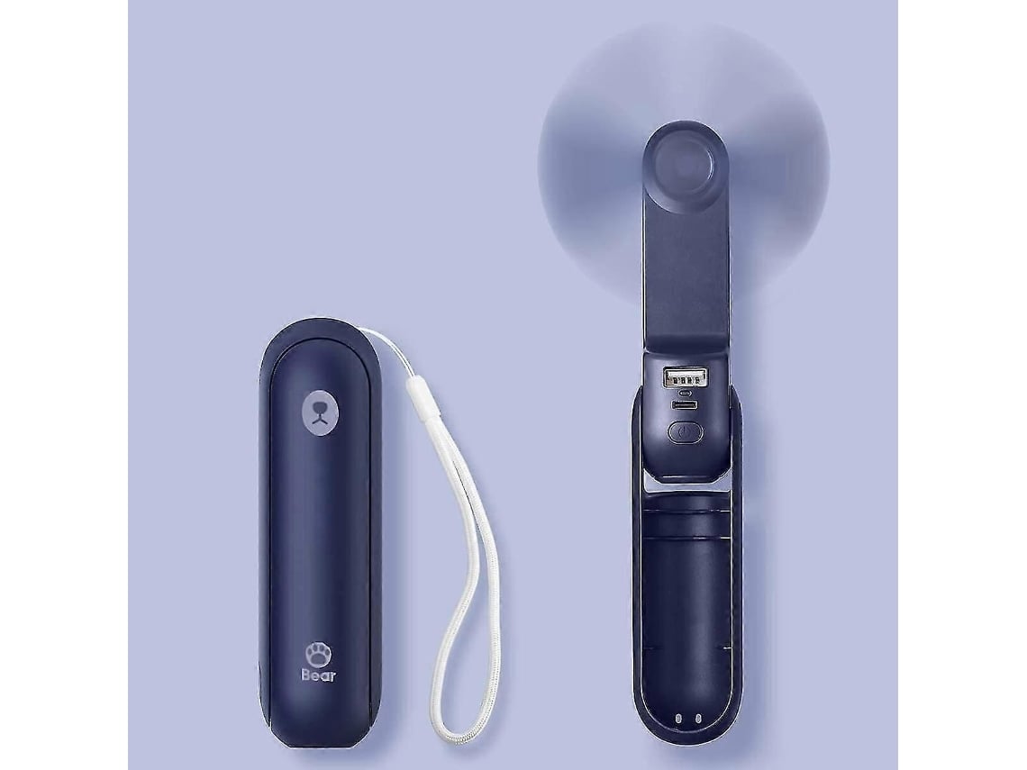 Ventilador Portátil Pessoal, Mini Ventilador Portátil, Recarregável Por Usb (azul)