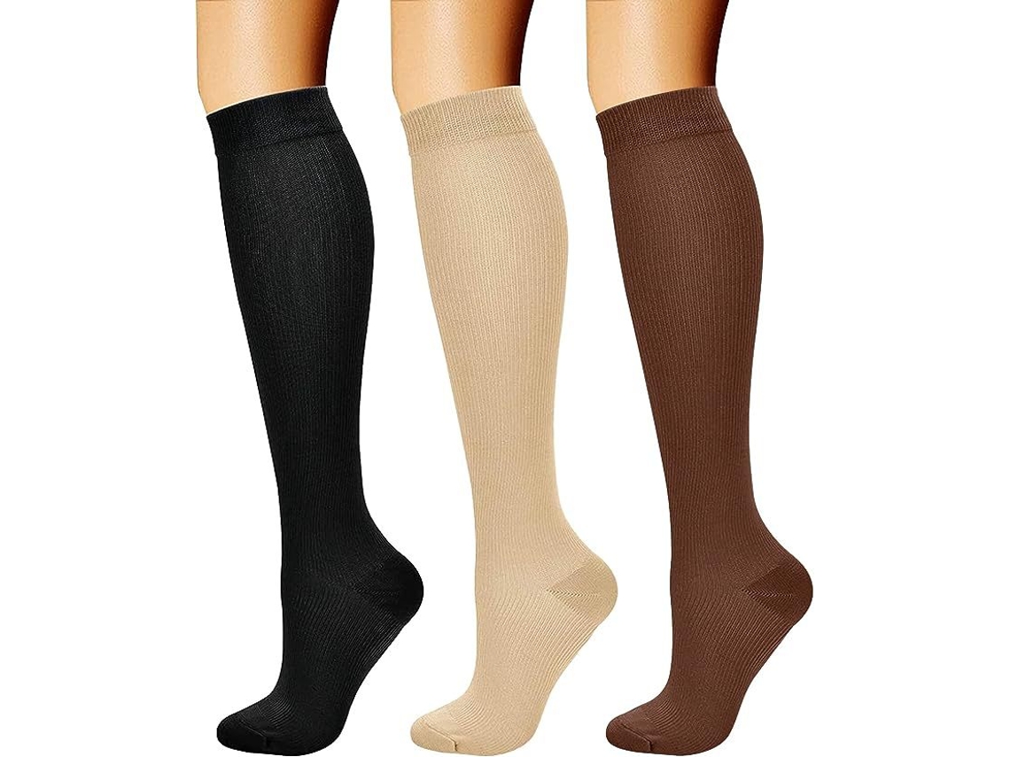 Calcetines De Compresión Digitallab, Paquete De 3, Talla L/xl, Para Hombres Y Mujeres, Soporte Circulatorio Para Actividades Físicas