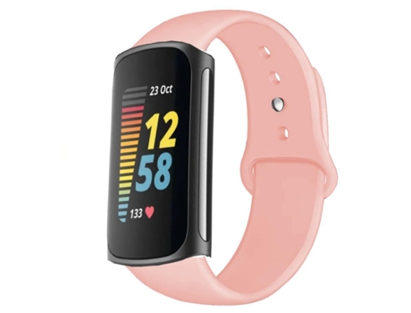 Correa Silicona Líquida para Rosa Fitbit by Google Charge 5