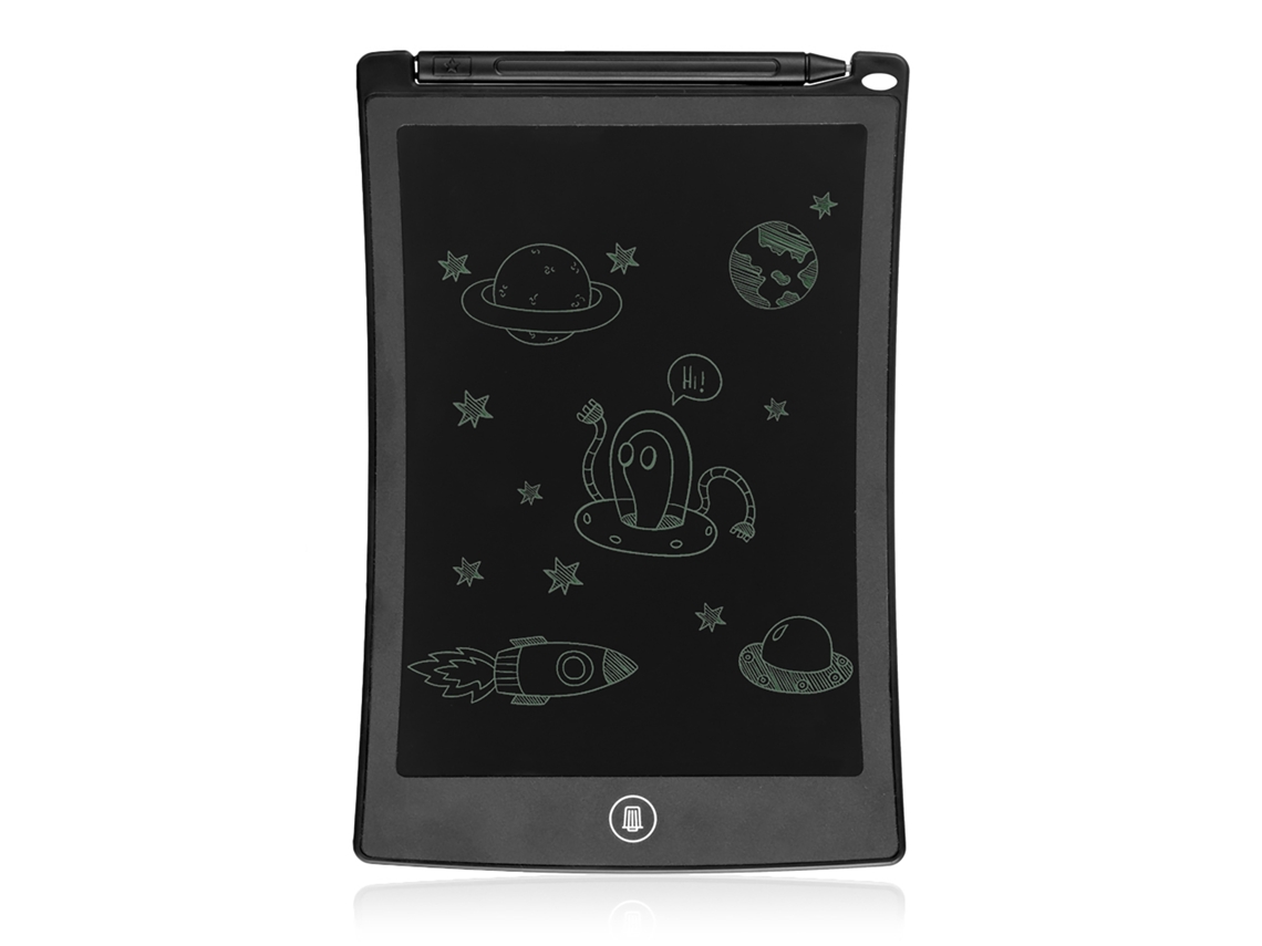 Tableta de escritura LCD portátil de 8,5 pulgadas, 14 x 0,6 x 22 cm, color negro