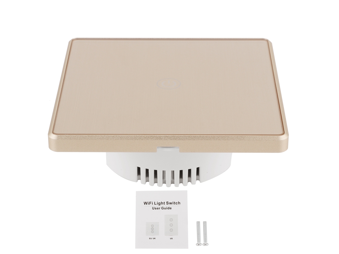 Mando a distancia inalámbrico táctil inteligente de 800 W, universal, color dorado.