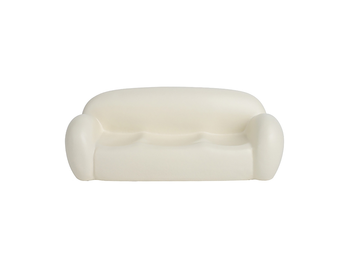 Pequeño adorno decorativo de cerámica para sofá, mesa o armario - Blanco mate