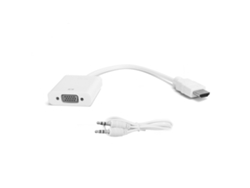 Cabo Conversor Interface Multimídia Hd Para Vga Com Áudio 3.5mm Para Chromebook Raspberry Pi Xbox Branco