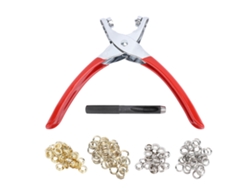 Kit De Ojales De 1/2 Pulgada Con Alicates Manuales Y 600 Ojales Plateados Y Dorados Para Manualidades.